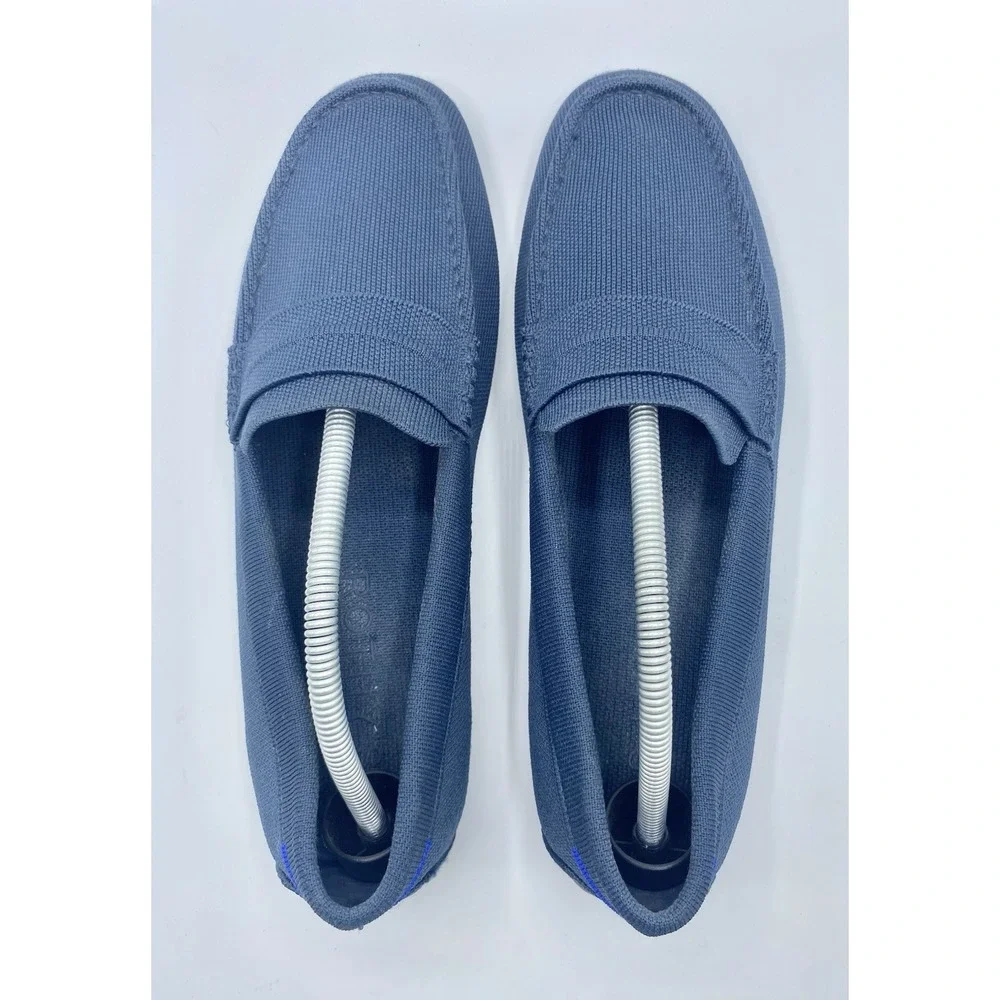 ROTHY'S Driver Loafers Blue Pegged Outsole Mens Size 12.5 Slip On Comfy Casual